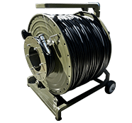 Lemo Compatible SMPTE 311M DuraTAC steel armored hybrid tactical fiber cable - 750 Feet - Includes Cable Reel